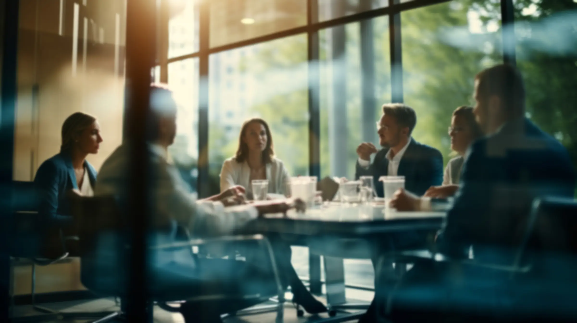 Equipe em reunião de negócios